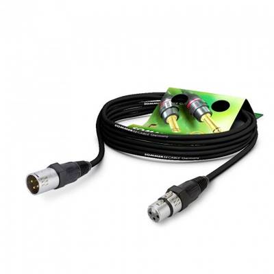 Sommer Cable GA1B-0500-SW-SW XLR Anschlusskabel [1x XLR-Buchse 3 polig - 1x XLR-Stecker 3 polig] 5.00 m Schwarz
