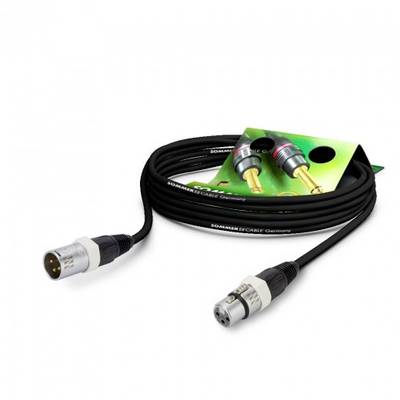 Sommer Cable GA1B-1000-SW-WS XLR Anschlusskabel [1x XLR-Buchse 3 polig - 1x XLR-Stecker 3 polig] 10.00 m Schwarz