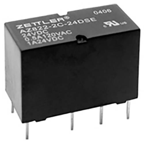 Thumbnail - Zettler Electronics AZ822-2C-12DSE Printrelais 12 V/DC 2 A 2 Wechsler 1 St.