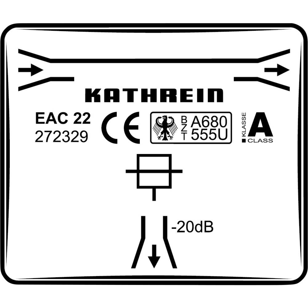 Kathrein EAC 22 Lasdoos voor satellietaansluiting 1-voudig