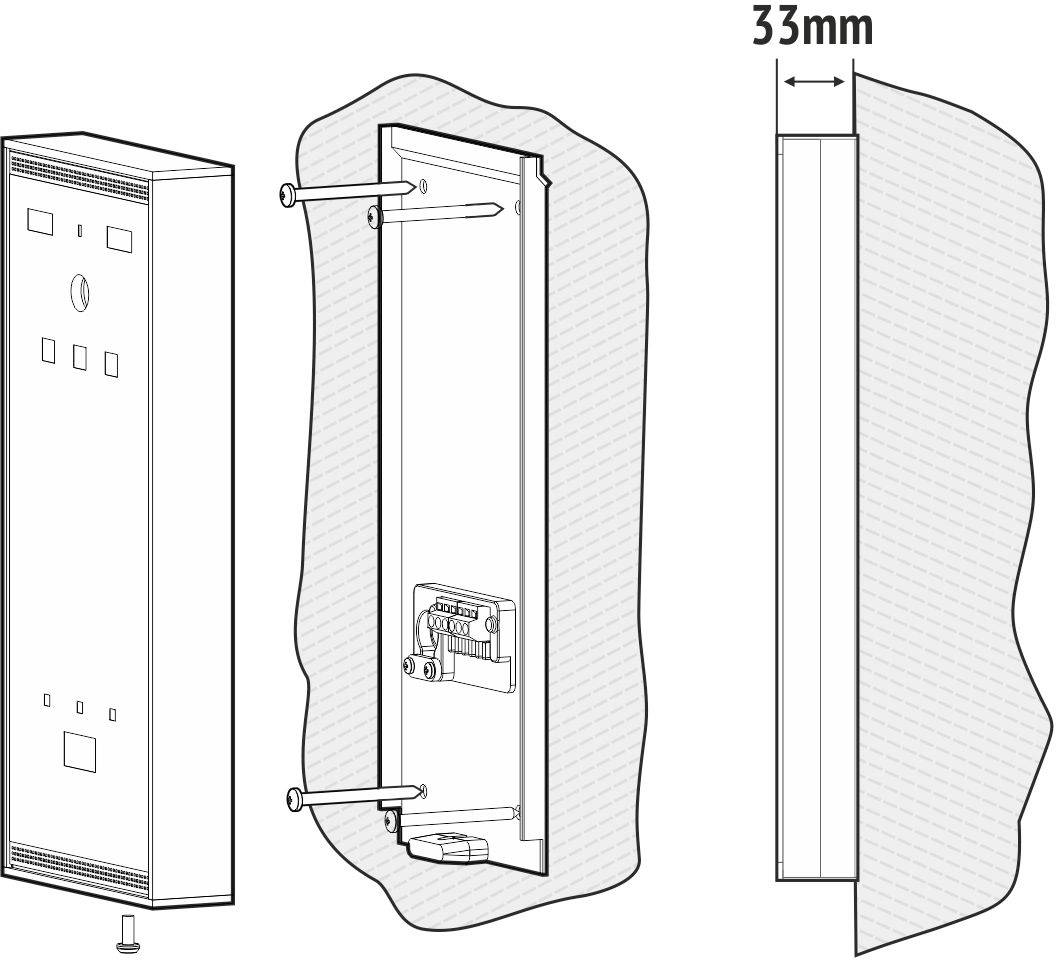 Bellcome Video-Türsprechanlage Advanced Außeneinheit  Aufputz Weiß-2