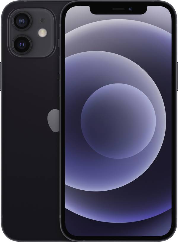 iPhone 12 Refurbished (gut) 128 GB 6.1 Zoll (15.5 cm)  iOS 14 12 Megapixel Schwarz