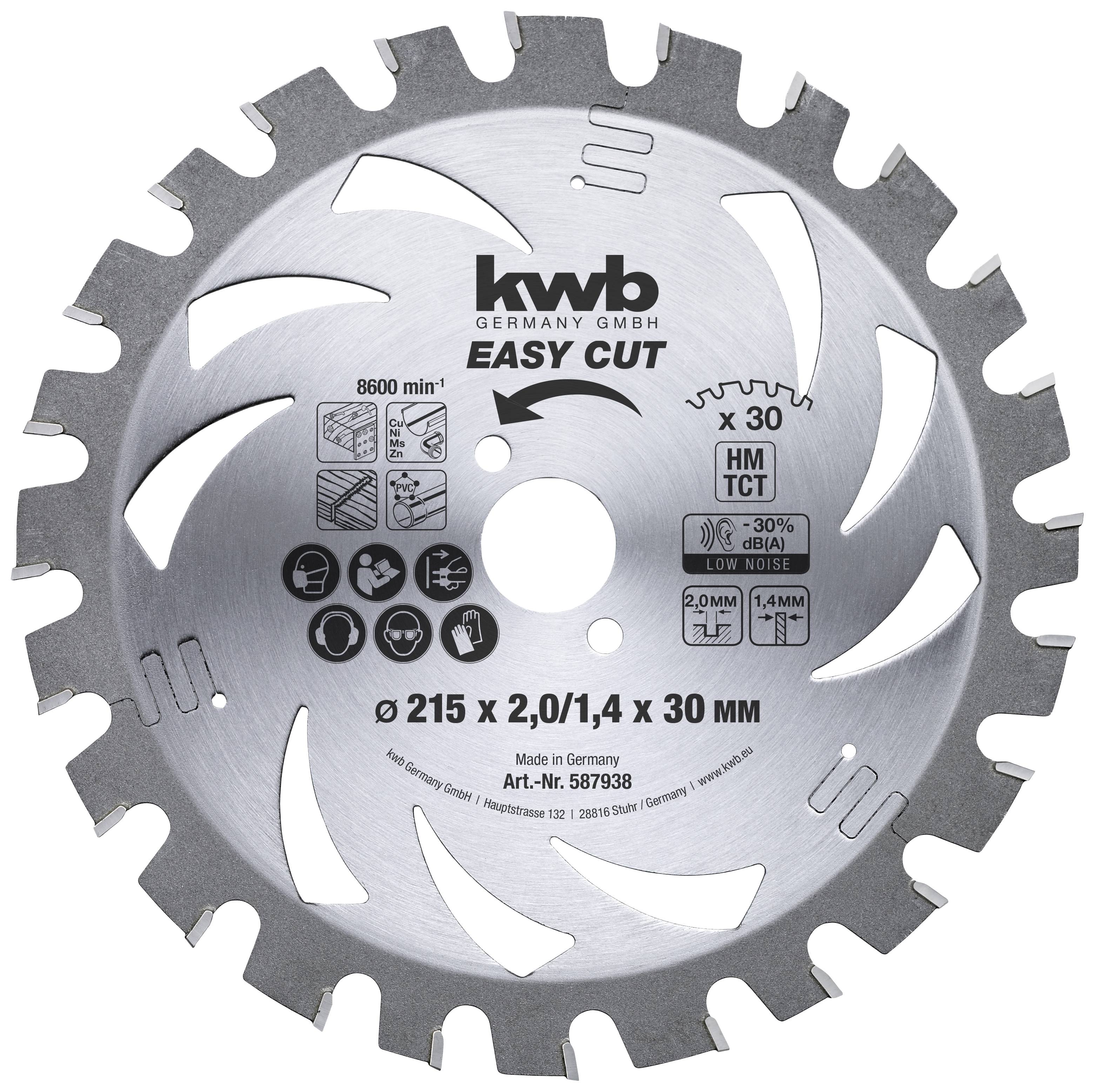 KWB 587938 - Aluminium - Spanholzplatte - Hartholz - Nicht-eisenhaltiges Metall - Kunststoff - Blech