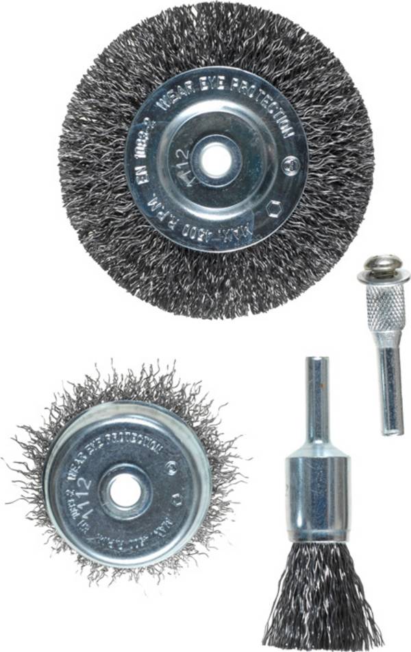 kwb DRAHTBÜRSTENSATZ, 4-TEILIG, STAHLDRAHT, GEWELLT   597500 1 Set