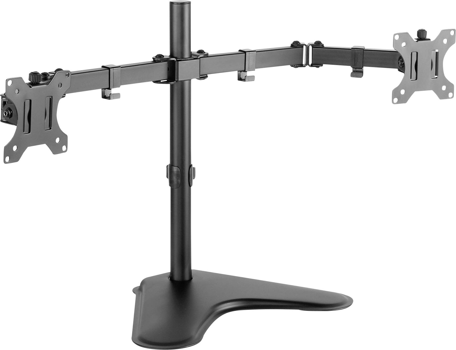 TECHly ICA-LCD-2524 Monitor-Standfuß 2 Display(s) 33,0 cm (13") - 81,3 cm (32") Schwarz Neigbar, Schwenkbar, Höhenverste-3