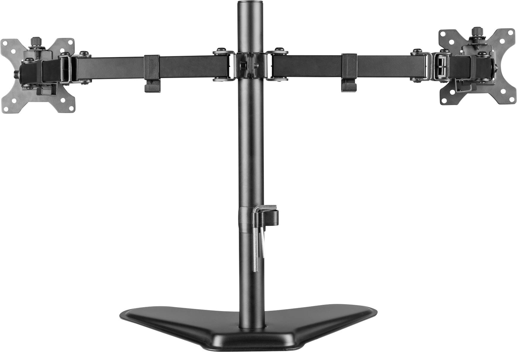 TECHly ICA-LCD-2524 Monitor-Standfuß 2 Display(s) 33,0 cm (13") - 81,3 cm (32") Schwarz Neigbar, Schwenkbar, Höhenverste-4