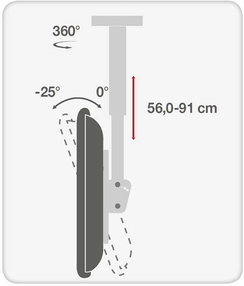 TECHly ICA-CPLB-944S TV-Deckenhalterung 81,3 cm (32") - 139,7 cm (55") Deckenhalter, Neigbar, Schwenkbar-7