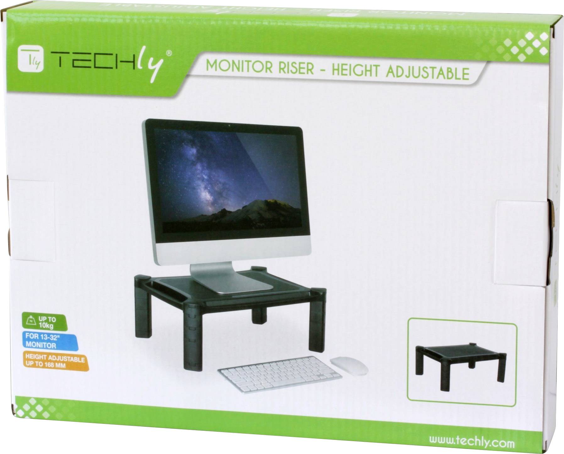 TECHly ICA-MS-401 Monitor-Standfuß 1 Display(s) 33,0 cm (13") - 81,3 cm (32") Mehrfarbig Stand-4