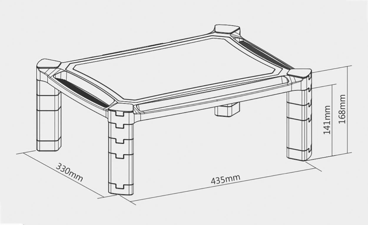 TECHly ICA-MS-401 Monitor-Standfuß 1 Display(s) 33,0 cm (13") - 81,3 cm (32") Mehrfarbig Stand-6