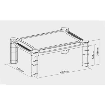 TECHly ICA-MS-401 Monitor-Standfuß 1 Display(s) 33,0 cm (13") - 81,3 cm (32") Mehrfarbig Stand-6