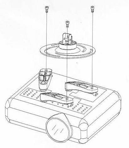 TECHly ICA-PM-102S Beamer-Deckenhalterung Neigbar, Schwenkbar Boden-/Deckenabstand (max.): 370 mm Silber-4