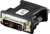 TECHly IADAP-DVI-8600T DVI / VGA Adapter [1x DVI-Stecker 12+5pol. - 1x VGA-Buchse] Schwarz vergoldete Steckkontakte