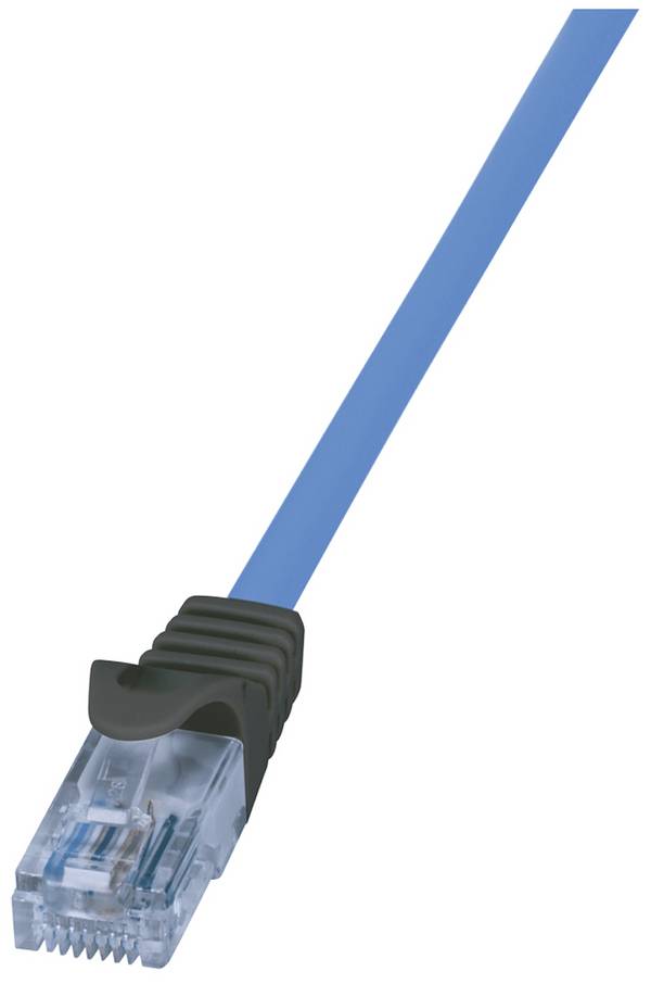 LogiLink CPP020 RJ45 Patchkabel CAT 6a U/UTP 20 m Blau Flammwidrig, Halogenfrei, mit Knickschutztülle, mit Rastnasenschutz, vergoldete Steckkontakte 1 St.