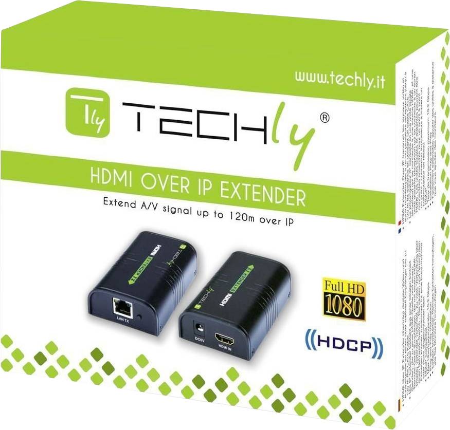 TECHly IDATA-EXTIP-373R HDMI® Empfänger über Netzwerkkabel RJ45 120 m-1