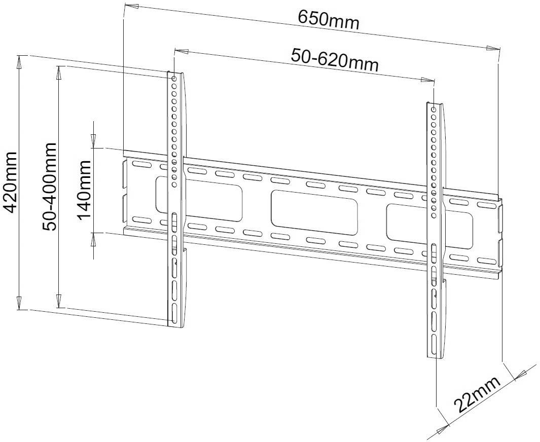 TECHly ICA-PLB-132L2 TV-Wandhalterung 101,6 cm (40") - 165,1 cm (65") Starr-3