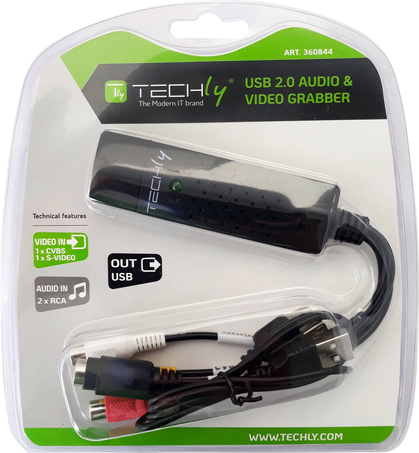 Techly Audio Video Grabber - Videoadapter - RCA-3