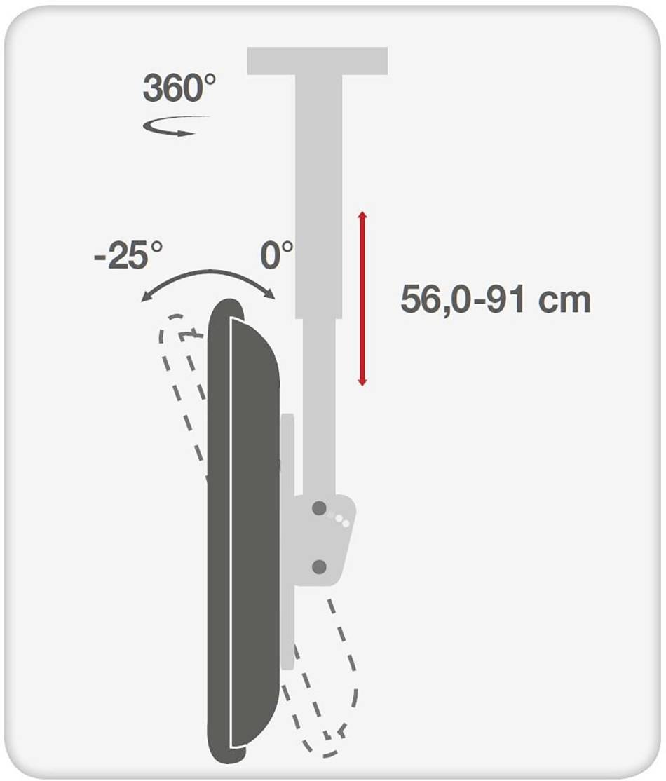TECHly ICA-CPLB-946S TV-Deckenhalterung 94,0 cm (37") - 177,8 cm (70") Deckenhalter, Neigbar, Schwenkbar-5