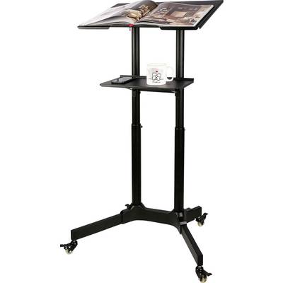 TECHly ICA-TB-TPM-1BK TV-Rollwagen 1 Display(s) Schwarz Höhenverstellbar, Notebook-Ablage, Neigbar-1