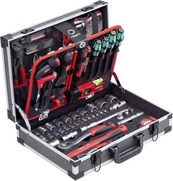 Meister Werkzeuge  WU8973750 Universal Werkzeugkoffer bestückt 131teilig (L x B x H) 460 x 320 x 140 mm