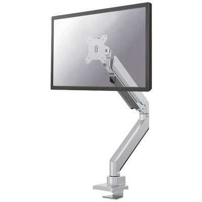 Monitorhalterung aus Aluminium mit verstellbarem Arm, geeignet für Tischmontage. Zeigt flexiblen Gelenkarm, ideal für ergonomische Monitoreinstellungen.