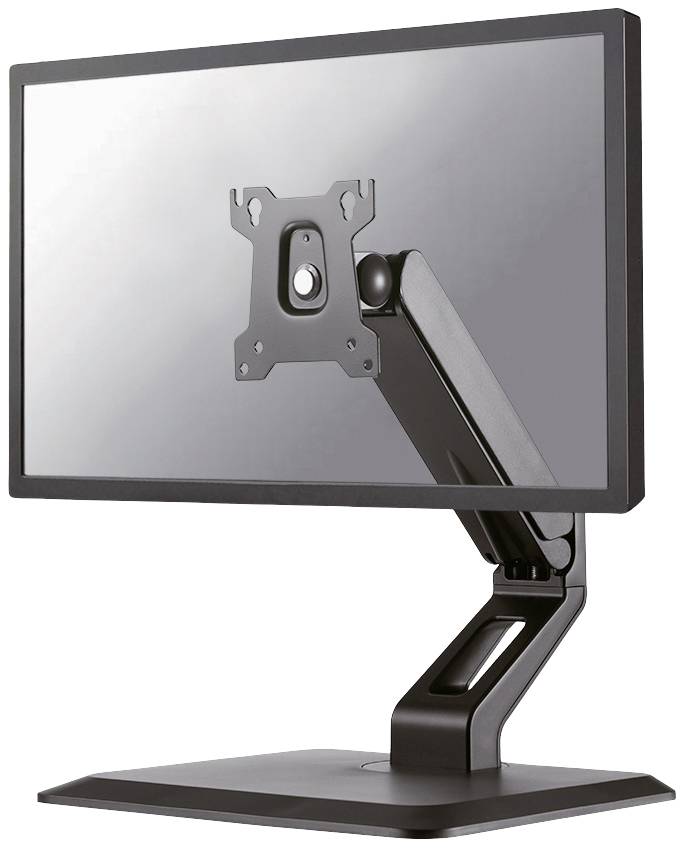 Ein Computermonitor mit einstellbarem Arm, der es ermöglicht, den Bildschirm in verschiedene Winkel zu neigen und die Höhe anzupassen.