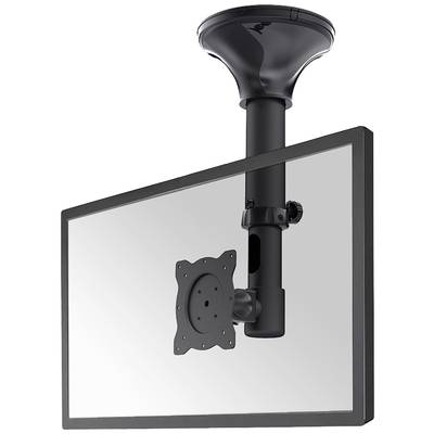 Eine Monitorhalterung zur Deckenmontage, schwarz, mit schwenkbarem Arm, passend für Bildschirmgrößen bis 27 Zoll.