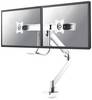 Neomounts NM-D775DXWHITE Monitor-Tischhalterung 2 Display(s) 25,4 cm (10") - 81,3 cm (32") Weiß Schwenkbar, Rotierbar, Neigbar, Höhenverstellbar