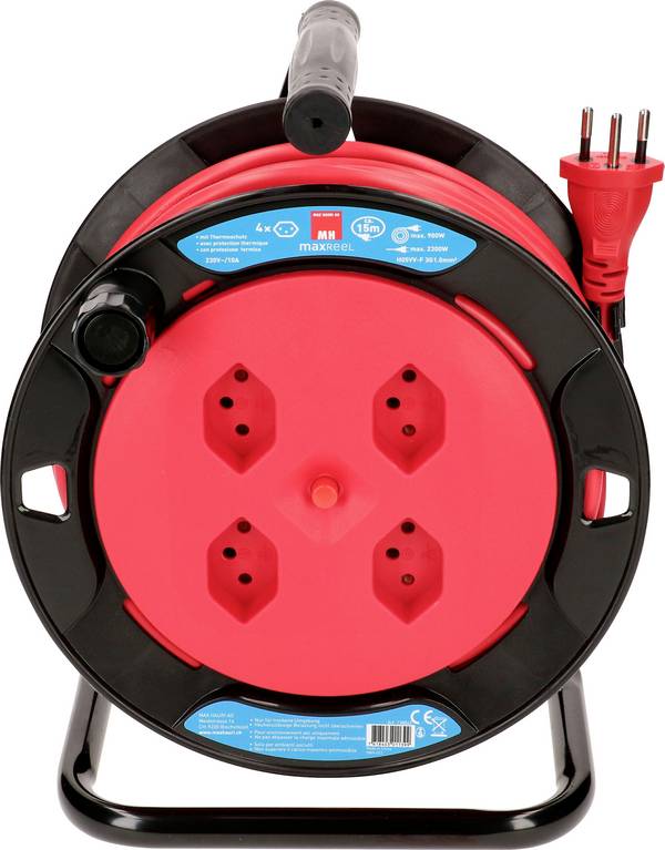 Max Hauri 138845 Kabelabroller 15.00 m Rot