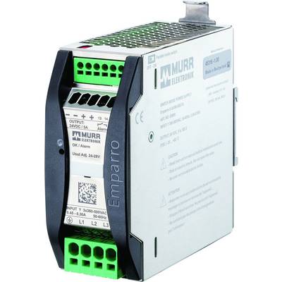 Elektronisches Gerät von Murr Elektronik, Modell Emparro, mit mehreren grünen Anschlüssen.