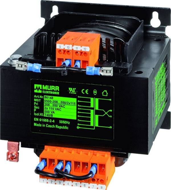 Murrelektronik 86152 Steuertransformator 1 x 208 V/AC, 230 V/AC, 380 V/AC, 400 V/AC, 420 V/AC, 440 V/AC, 460 V/AC, 480 V/AC, 500 V/AC, 525 V/AC, 550 V/AC 2 x 230 V/AC, 115 V/AC 1600 VA