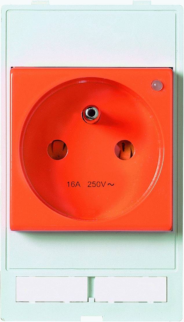 MURRELEKTRONIK Steckdoseneinsatz Frankreich 250VAC/16A orange Modlink MSDD Murr Elektronik Inhalt: 1