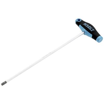 Langer T-Griff-Sechskantschlüssel von Hazet. Der Griff ist blau-schwarz und das Werkzeug ist aus Metall gefertigt.