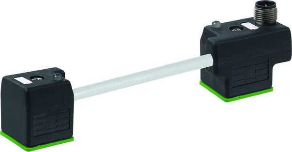 Doppelventilstecker mit Anschlussleitung Schwarz  Pole:4 7000-41541-2260000 Murrelektronik Inhalt: 1 St.