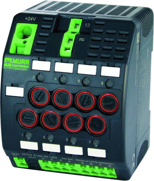 Murrelektronik 9000-41078-0600001 MICO FUSE 24 LED Sicherungshalter mit Statusanzeige Passend für (Sicherungen) Feinsicherung 5 x 20 mm 6 A 24 V/DC 1 St.