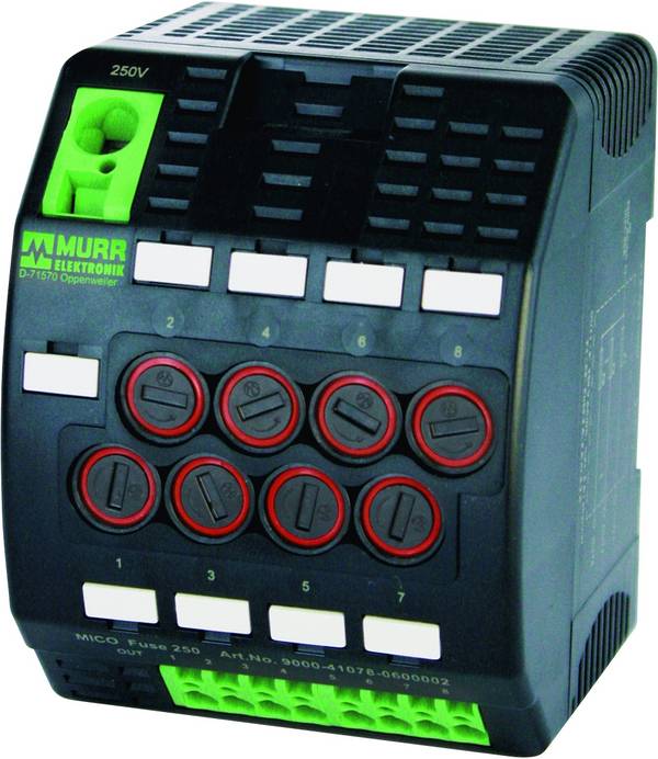 Murrelektronik 9000-41078-0600002 MICO FUSE 250 Sicherungshalter mit Statusanzeige Passend für (Sicherungen) Feinsicherung 5 x 20 mm 6 A 250 V/AC, 250 V/DC 1 St.