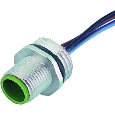 'Elektrischer Kabelstutzen mit grünem Kopf und blauen sowie braunen Drähten, hauptsächlich für elektrische Verbindungen verwendet.'