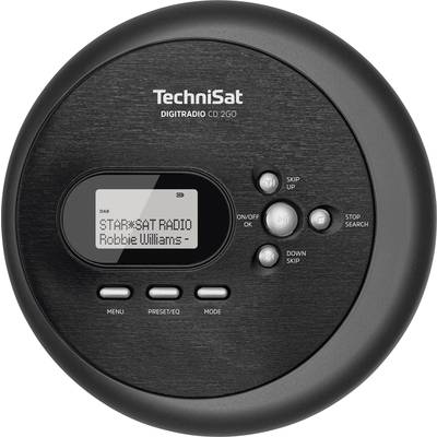 TechniSat DIGITRADIO CD 2GO Tragbarer CD-Player MP3  Schwarz