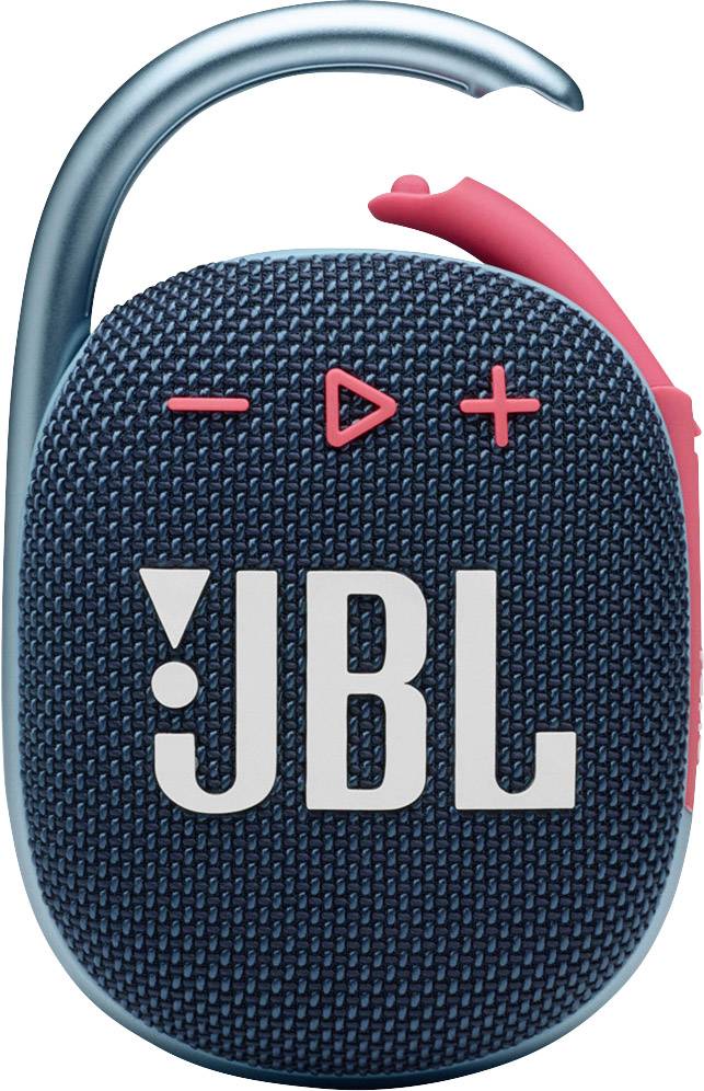 JBL Clip 4 Bluetooth Lautsprecher Wasserfest, Staubfest Blau, Pink