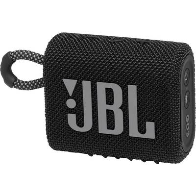 JBL Go 3 Bluetooth® Lautsprecher Wasserfest, staubfest Schwarz