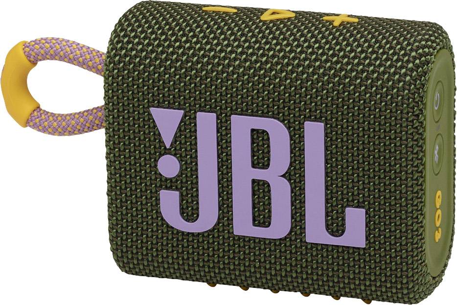 JBL Go 3 Bluetooth Lautsprecher Wasserfest, Staubfest Grün