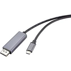 Image of Renkforce DisplayPort AV Anschlusskabel [1x DisplayPort Stecker - 1x USB-C™ Stecker] 1.00 m Black
