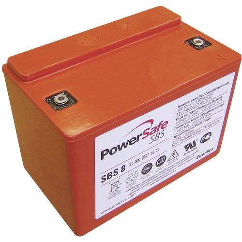 EnerSys Hawker Longlife PowerSafe SBS8 Bleiakku 12 V 7 Ah Blei-Vlies (AGM) (B x H x T) 138 x 99 x 86 mm M4-Schraubanschl...