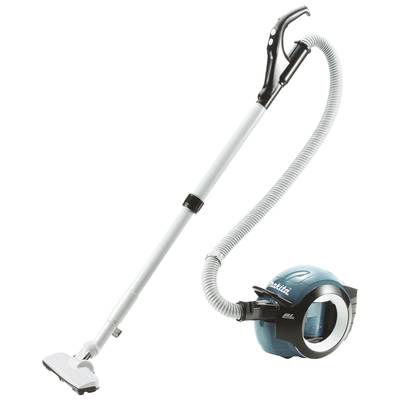 Ein kompakter, tragbarer Staubsauger mit schlauchförmigem Griff und Bodendüse, ideal für flexible Reinigungsarbeiten.