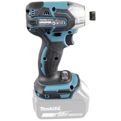 Ein blauer und schwarzer Makita-Akkubohrschrauber mit einem 18V Lithium-Ionen-Akku. Das Werkzeug ist kompakt und ergonomisch gestaltet.