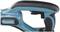Ein blau-schwarzer Griff mit einem Abzug, Teil eines Elektrowerkzeugs von Makita, zeigt ergonomisches Design.