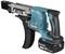 Ein kabelloser, blauer und schwarzer Makita-Akku-Schrauber mit 18V Lithium-Ionen-Batterie, geeignet für Bauarbeiten.