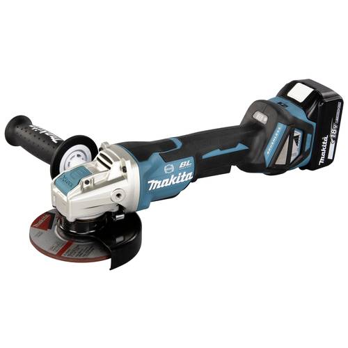 Makita DGA519RTJ Akku-Winkelschleifer 125 mm inkl. 2. Akku, inkl. Ladegerät 18 V 5 Ah