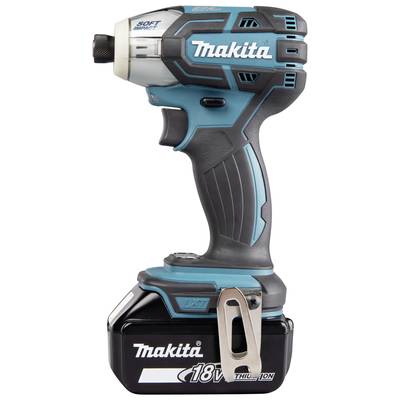 Kabelloser Makita Schlagschrauber, blau-schwarz, mit 18V-Akku.
