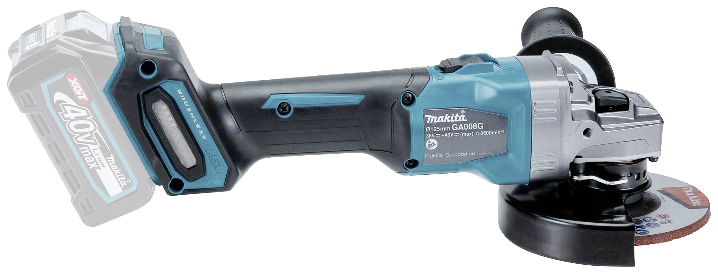 Makita GA 008 GZ Akku Winkelschleifer 40 V max. 125 mm Brushless XGT Solo - ohne Akku, ohne Ladegerät-9