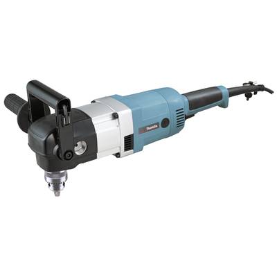 Bohrmaschine mit blauem Gehäuse und schwarzem Griff, geeignet für schwere Arbeiten; elektrisches Kabel ragt nach hinten heraus.